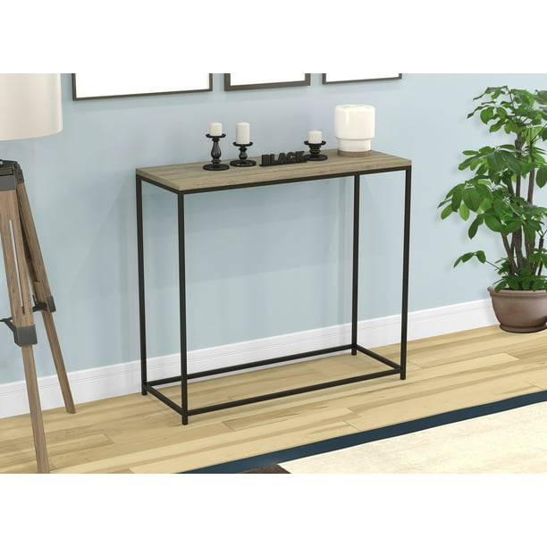 Saf Co Console Table Dark Taupe Black Metal Com Saf Co Console Table Dark Taupe, Dark Green Entryway Table