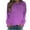 Multicolor, variant on Women's Solid Color French Terry Crewneck Sweatshirt, Soft Casual Long Sleeve Pullover Top for Lounge and Everyday Wear Light Blue XXL