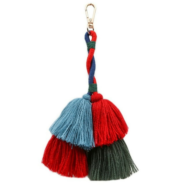 Porte-clés à Pompons Mode Polyvalent Anneau de Clé Pendentif Pompon Breloque de Sac