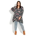 thumbnail image 2 of Evans Women's Plus Size Keyhole Swing 3/4 Sleeves Tunic Top, 2 of 5