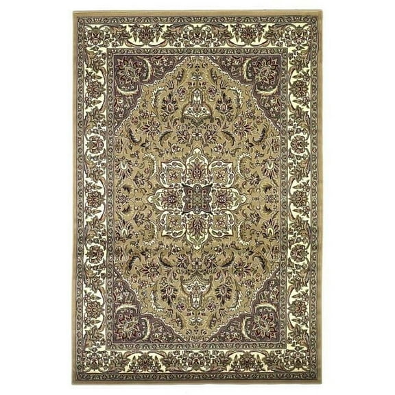 20 x 31 in. Polypropylene Beige & Ivory Area Rug - 20 x 31 in. - Beige & Ivory