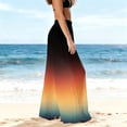thumbnail image 6 of Tauxra Chiffon Bohemian Print Wide Leg Beach Pants for Women, Lightweight Loose Fit Swimwear Coverup Bottoms, 6 of 7