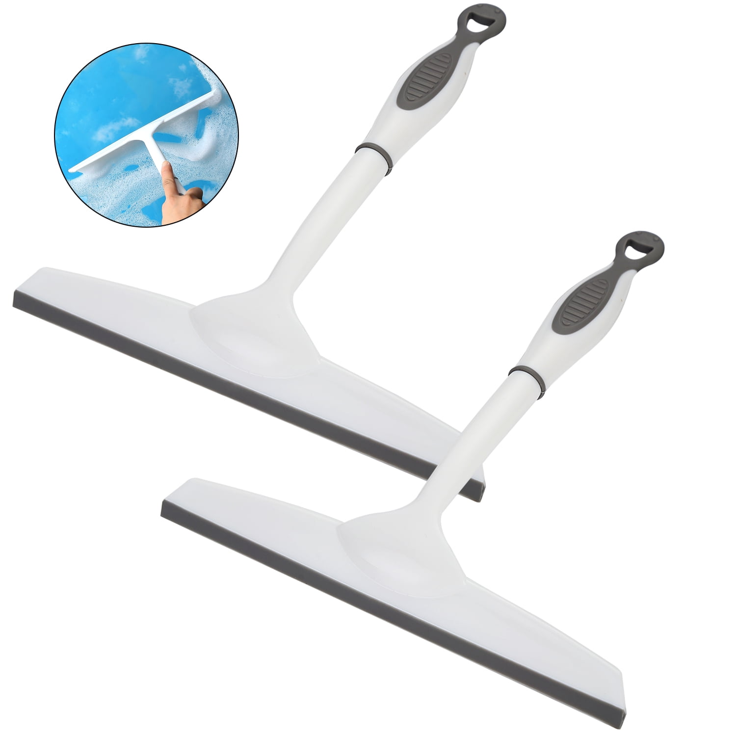 ReaNea 2Pack Handheld Silicone Squeegee Cleaner for Shower Doors