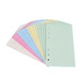 thumbnail image 1 of EIMELI Paper Loose-leaf Book Stationery Planner Refill Paper Handbook 6 Ring 50pcs A6  6 3/4 X 3 3/4 Inch 5 Colors Inner Page, 1 of 14