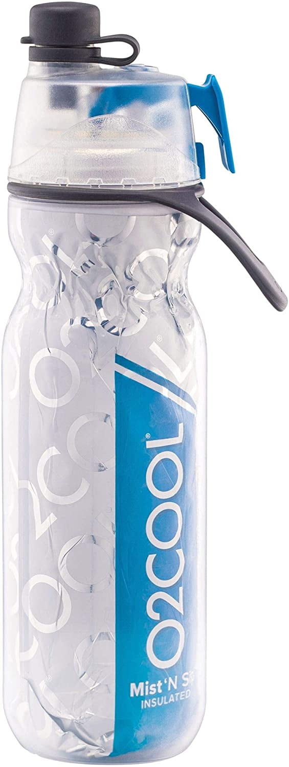 O2Cool 2 in 1 Function Mist N Sip Insulated Water Bottle with CarryOn