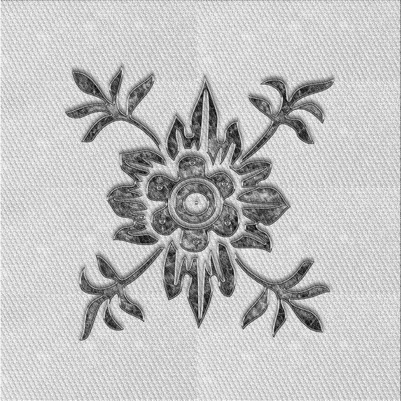Ahgly Company Indoor Square Patterned Platinum Gray Area Rugs, 7' Square
