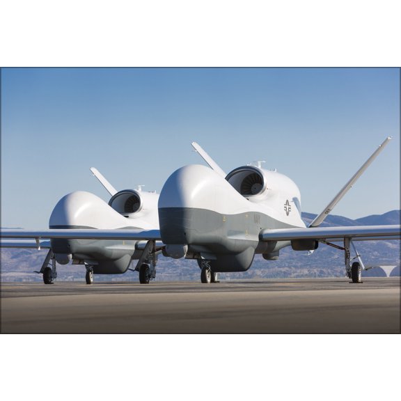24"x36" Gallery Poster, Northrop Grumman MQ-4C Triton unmanned uav drone
