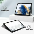 thumbnail image 4 of KOMI Slim case pour Galaxy Tab A9+ A9 Plus (Modèle 2023: Sm-X210/x215/x216) Étui Intelligent en Cuir à Rabat 3 Volets Fonction Support étui Arrière Rigide en PC, 4 of 5
