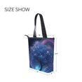 thumbnail image 7 of Zipper canvas bag large capacity large size practical handbag durable Canvas with leather material A Beautiful Tree Of Life, 7 of 7