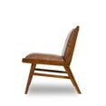 thumbnail image 4 of Pemberly Row Tight Back Genuine Leather Upholstered Lounge Chair in Tan, 4 of 5