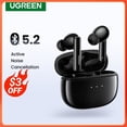 thumbnail image 2 of Ugreen-auriculares inalámbricos HiTune T3 ANC con Bluetooth 5,2, dispositivo de audio con cancelación activa de ruido, micrófono, manos libres qym unisex, 2 of 2