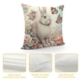 thumbnail image 4 of COMIO Easter Pillow Covers Watercolor Easter Floral Bunny Rabbit Spring Flowers Butterfly Easter Decorative Throw Pillow Cover Spring Easter Cushion Case Decorations for Sofa Couch, 4 of 5