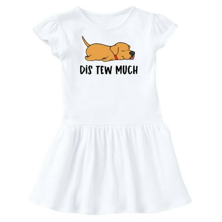 

Inktastic Napping Dis Tew Much Golden Labrador Retriever Gift Toddler Girl Dress