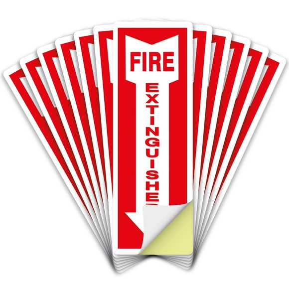 Pegatinas autoadhesivas para señales de advertencia para extintores de incendios, 20 unidades