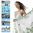 thumbnail image 5 of Watercolor Hummingbird Leaf Beach Towels Blanket Soft&Absorbent Quick Dry Microfiber Green White Pool Towels for Swimming ,Yoga, Sports, Gym, Camping,Large 35X70in,, 5 of 8