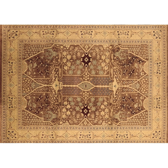 Ahgly Company Indoor Rectangle Oriental Brown Industrial Area Rugs, 2' x 5'