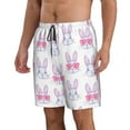 thumbnail image 2 of Kdxio Heart Rabbit Pattern Mens Casual Shorts - Drawstring Summer Beach Sports Shorts for Men, 2 of 9