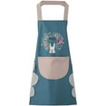 thumbnail image 2 of Clearance Apron Sleeve under $6 Women Kitchen Apron With Hand Wipe Pockets For Cooking Baking Wipeable Oil Proof Cartoon Wreath Rabbit Kitchen Nail Shop Apron, 2 of 9