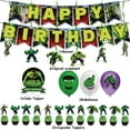 thumbnail image 5 of 38 Pcs For Hulk Theme Birthday Party Decorations,With 1 Happy Birthday Banner Garland,6 Hanging Swirls,18 Balloons,13 Cupcake Toppers for Party Decorations, 5 of 5