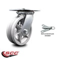 thumbnail image 2 of 6 Inch Heavy Duty V Groove Semi Steel Caster with Roller Bearing and Swivel Lock, 2 of 2