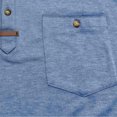 thumbnail image 4 of pstuiky Mangas cortas para hombre, Blusa de manga corta con cuello vuelto, bolsillos y botones de colores lisos para hombre ropa de hombre m, 4 of 8