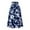 Blue, variant on Womens Bohemian Long Skirts Flowy High Waist A Line Maxi Skirts for Women Summer Elastic Drawstring Pleated Floral Printing Mid Calf Skirts