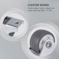 thumbnail image 5 of 8PCS TPE Caster Wheels Duty Fixed Casters with Rigid Non-Swivel Base Ball Bearing Trolley Wheels Top, 5 of 5