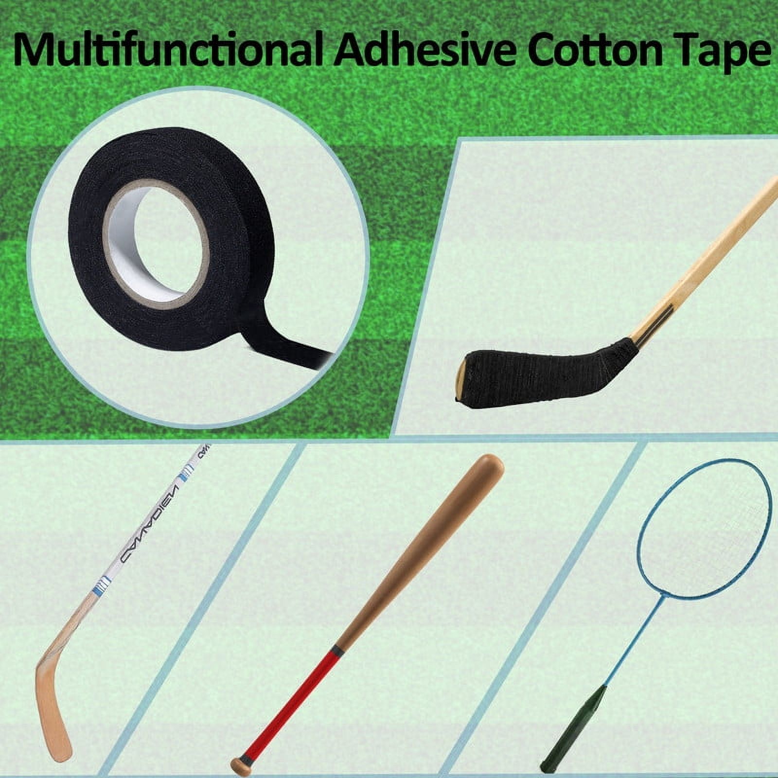 Fukushima Multipurpose Lacrosse Tape Set - 1 Inch and 1/2 Inch, Non Pre-Cut, 30ft Adhesive Tape for Lacrosse Sticks, Shin Pads, Golf Baseball Bats - Ideal Sports Gear and Gift Equipment(Black, 12pcs)