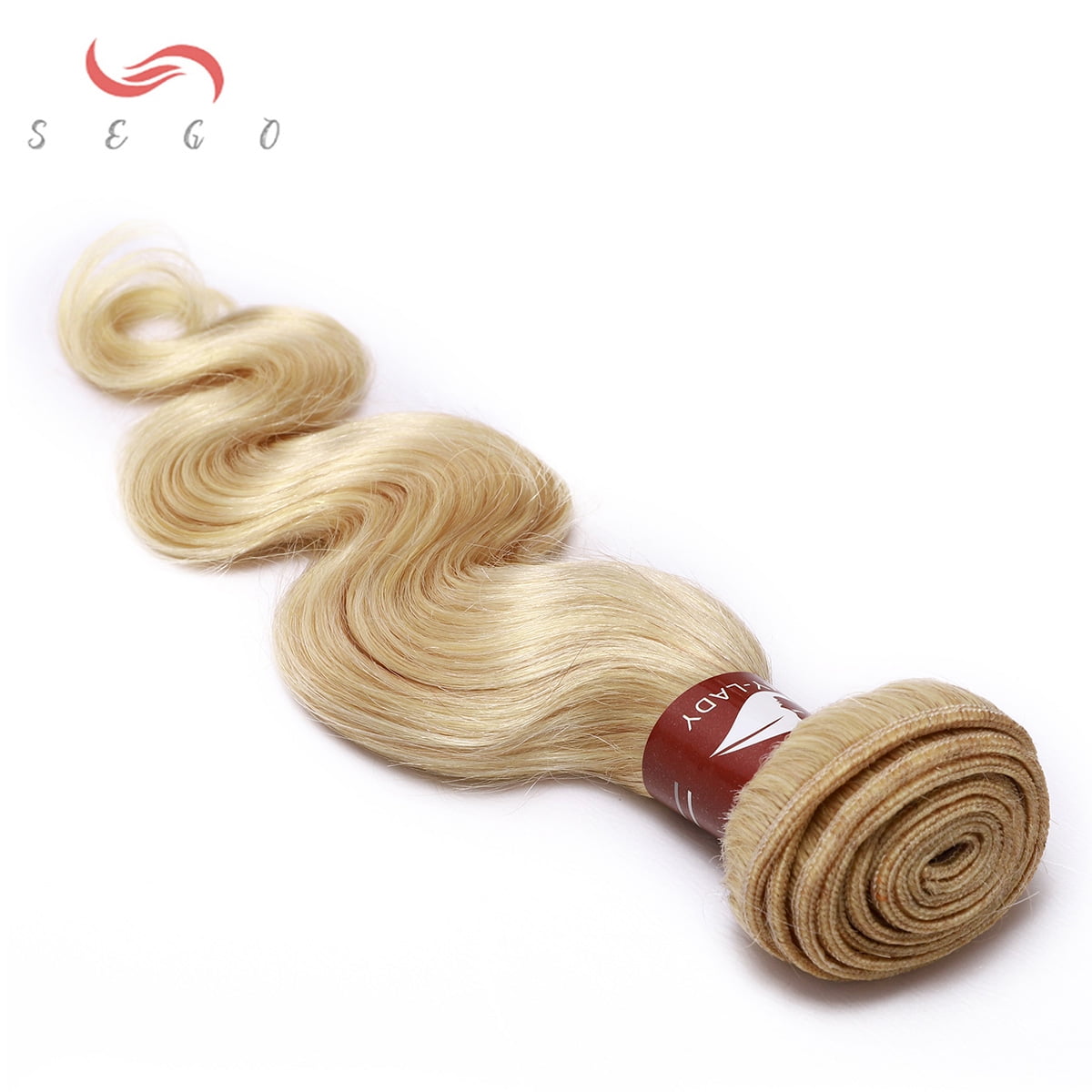 SEGO Platinum Blonde Bundle Straight Remy Human Hair Weft Sew in Hair Extensions for Women Brazilian Hair Weave Double Weft 7A Thick Soft Hand Tied Hair Weave