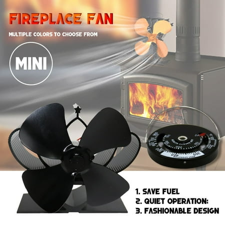 

Lydiaunistar Fans Fireplace Fan for Wood Stove 4 Blades Environmentally Friendly and Efficient