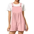 thumbnail image 1 of xiaxaixu Women's Short Overalls Casual Summer Rompers Sleeveless Solid Color Shortalls Baggy Jumpsuits, 1 of 6