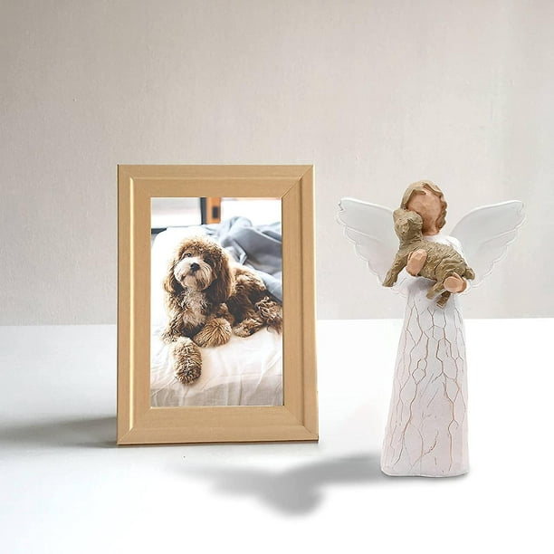 Figurine d'ange de 4,9 pouces de l'amitié, mémoriaux de chat de chien, cadeaux  de perte d'animal de compagnie, cadeaux de chien décédé, cadeaux de  souvenir 