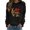 Black, variant on Valentine's Day Women's Print Long-Sleeved Sweatshirt Casual Blouse Pullover