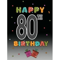 Carolines Treasures  Happy 80Th Birthday Flag Garden Size