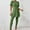 Green, variant on Women's Two Piece Knit Matching Outfits Crew Neck Slit Hem Tee And Pants Tracksuit Sets Features Women Fall Business Casual Outfits for Women Pant Suits for Women Dressy Wedding Guest Long Sleeve Pant