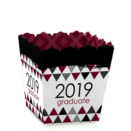Maroon Grad - Best is Yet to Come - Party Mini Favor Boxes - Maroon 2019 Graduation Party Treat Candy Boxes - Set of