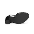 thumbnail image 5 of BLISSFUL STEP Women's Sandals Solid Crisscross Block Heels High Heel Lace up Sandals Black 9, 5 of 8