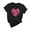 Black, variant on Tbopshirt Womens Tops,Valentine's Day T-Shirts for Women Graphic,Plus Size Tops,Women Valentines Day Heart Printed Short Sleeve T-Shirt Novelty Graphic Tops Casual Round Neck S-XXXL
