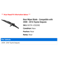 thumbnail image 2 of Rear Wiper Blade - Compatible with 2008 - 2016 Toyota Sequoia 2009 2010 2011 2012 2013 2014 2015, 2 of 2