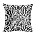 thumbnail image 1 of BOSDECO Pattern Eclectic Baroque Zebra Damask Flowery Pillow Case Pillow Cover 20x20 inch, 1 of 1
