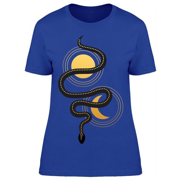 Snake With Moon T-Shirt Women -Image by Shutterstock, Female 3X-Large