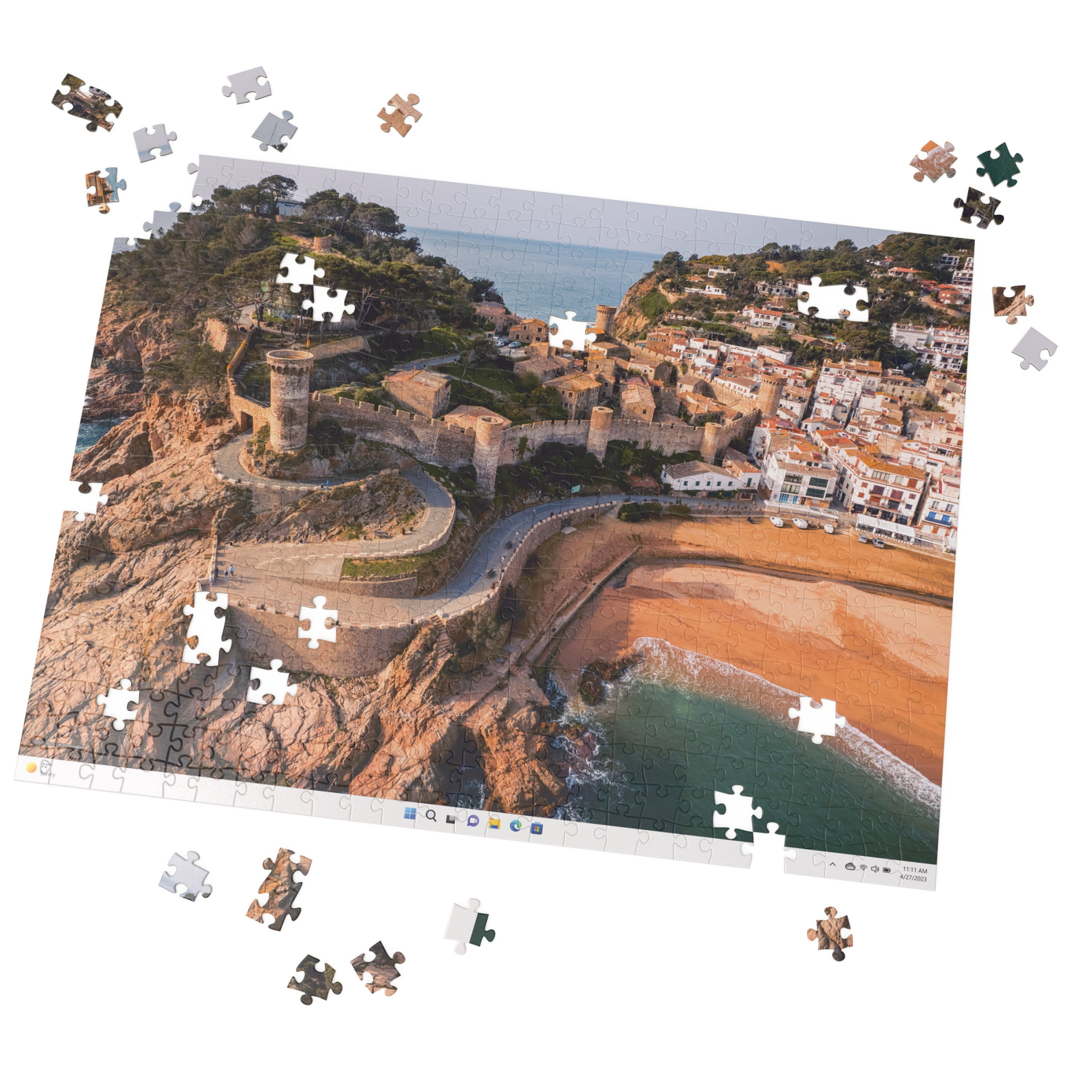 Spin Master Puzzles, Microsoft Windows Spotlight Series 500-Piece Puzzle Catalonia Spain with Poster Jigsaw Puzzle, for Adults and Kids Ages 8 and up