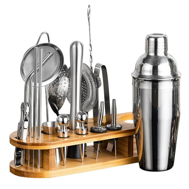 Pwtool 18Piece Bartender Set Cocktail Shaker Bartender Kit with Stand