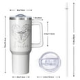thumbnail image 3 of 1pc Female nurse 40oz Tumbler with Straw & Handle - Insulated Stainless Steel Cup | Holiday Gift for Man Women (Christmas, Valentine's, Birthday), 3 of 5