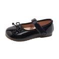 thumbnail image 2 of Gyujnb Toddler Girls Patent Bow Mary Jane Flats Adjustable Strap Non- Sole for School & Daily Wear,3-3.5 Years, 2 of 8