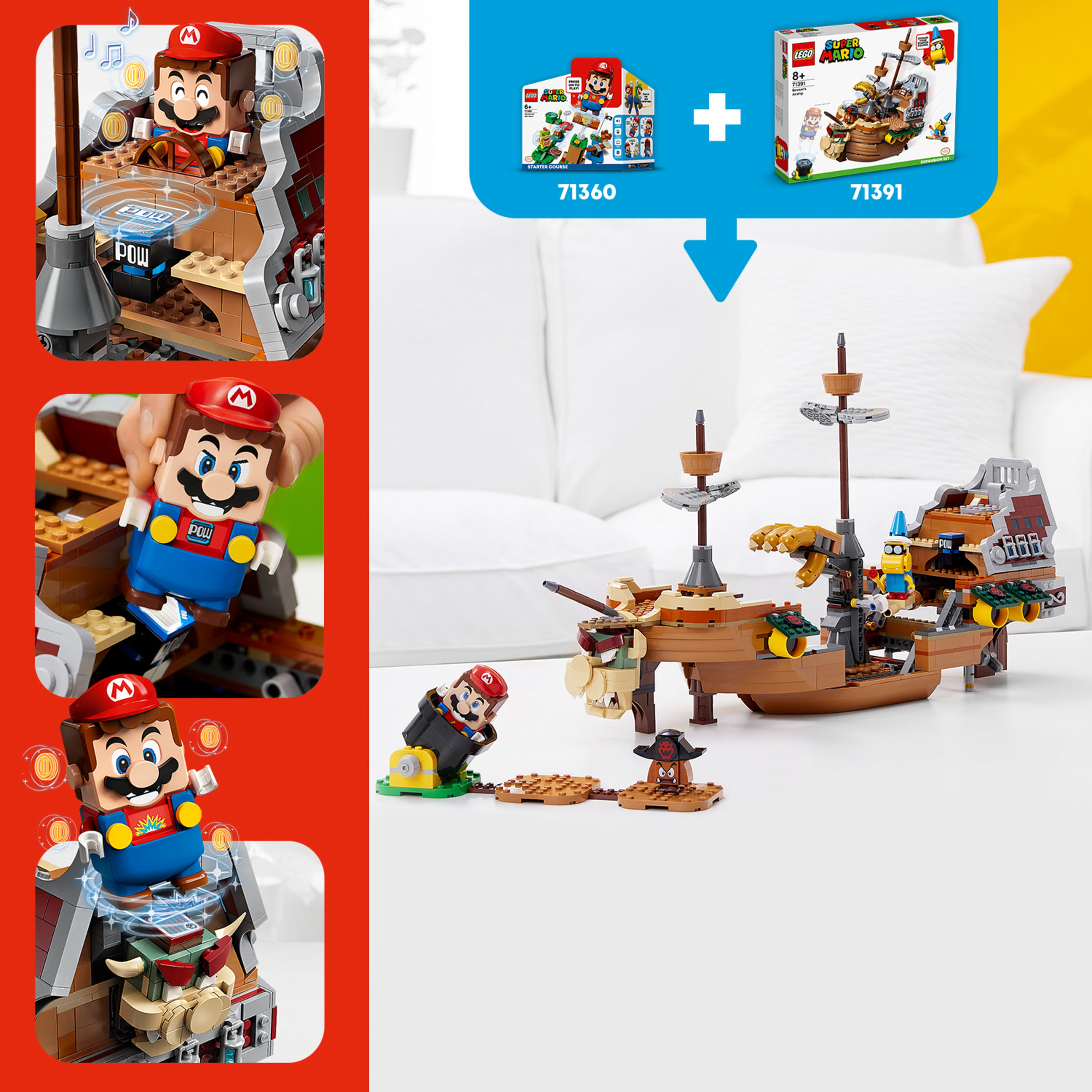 LEGO Super Mario Bowser’s Airship Expansion Set 71391 Building Toy for Kids (1,152 Pieces) - image 3 of 7