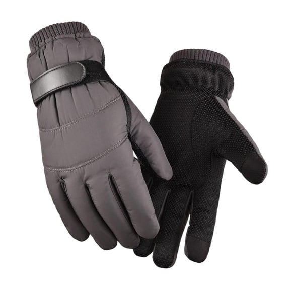 harper Mens Winter Gloves Bike Gloves Non Slip Fashion Thermal Warm for Running Driving Gray