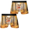 thumbnail image 3 of Welcome Fall Papillon Strolling Through the Autumn Maple Forest All Over Print Boxer Briefs Underwear for Men Dad Pap Butterfly Dog Lover - 12012, 3 of 6