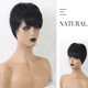 thumbnail image 4 of Peluca diaria recta de corte pixie de 8 "con flequillo pelucas de cabello humano corto en capas Sunnimix Pelucas rectas mullidas cortas, 4 of 8