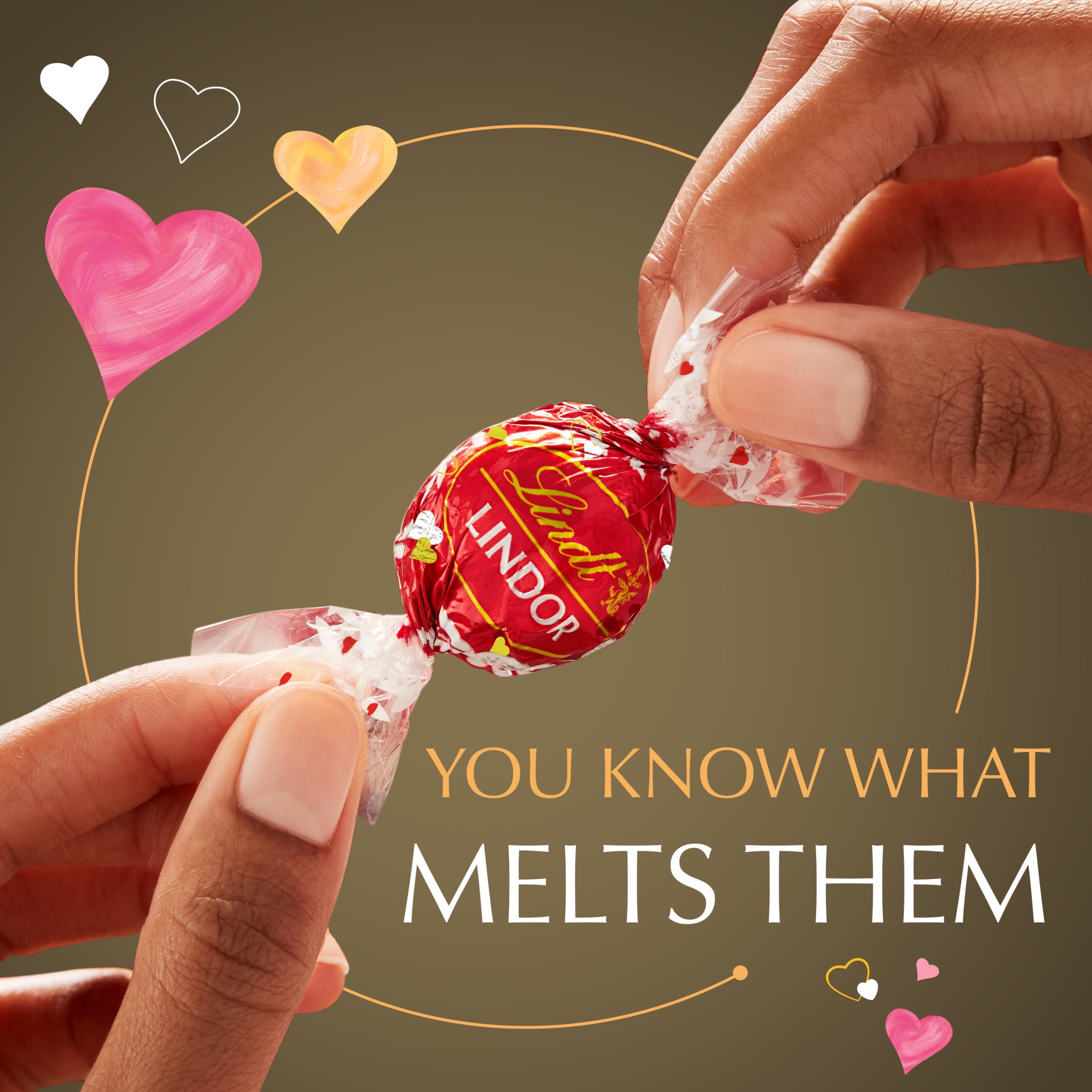 Lindt LINDOR Valentine's Day Assorted Chocolate Candy Truffles, 8.5 oz. Bag